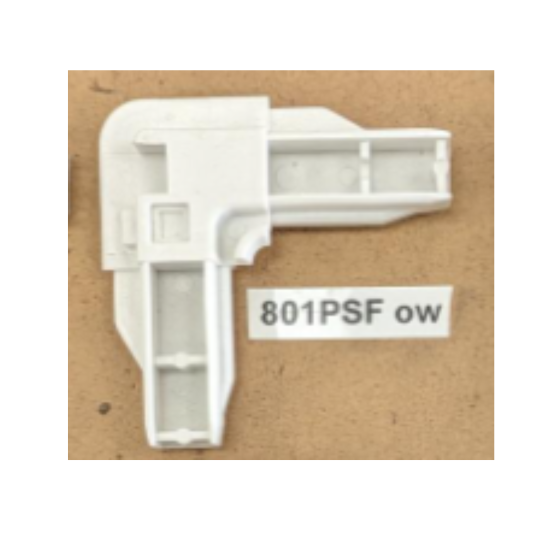 Esquina de polietileno "A" sólida fija de 0,085 x 0,125" para S-135 - Blanco roto