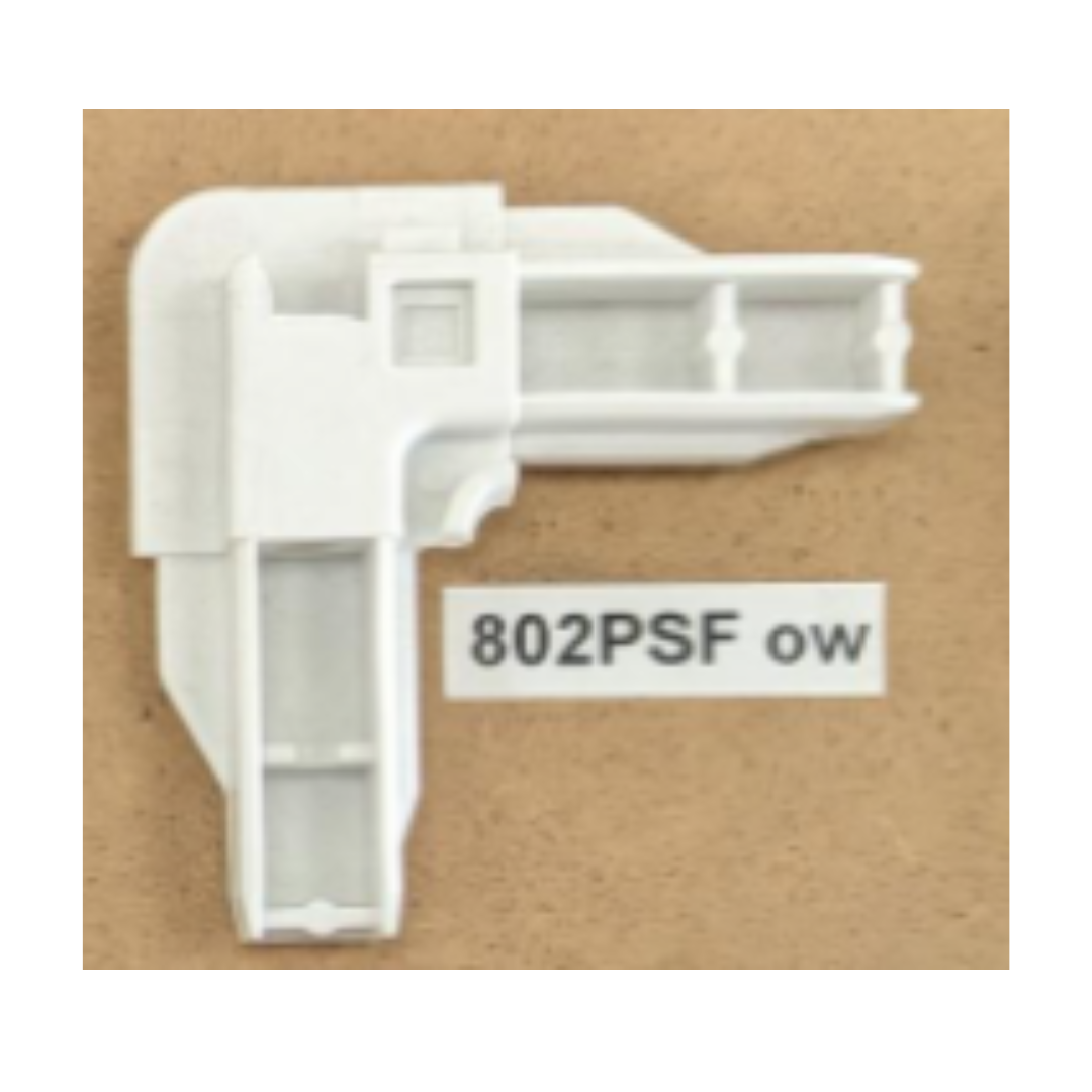 Esquina de polietileno "B" sólida fija de 0,085 x 0,125" para S-135 - Blanco roto