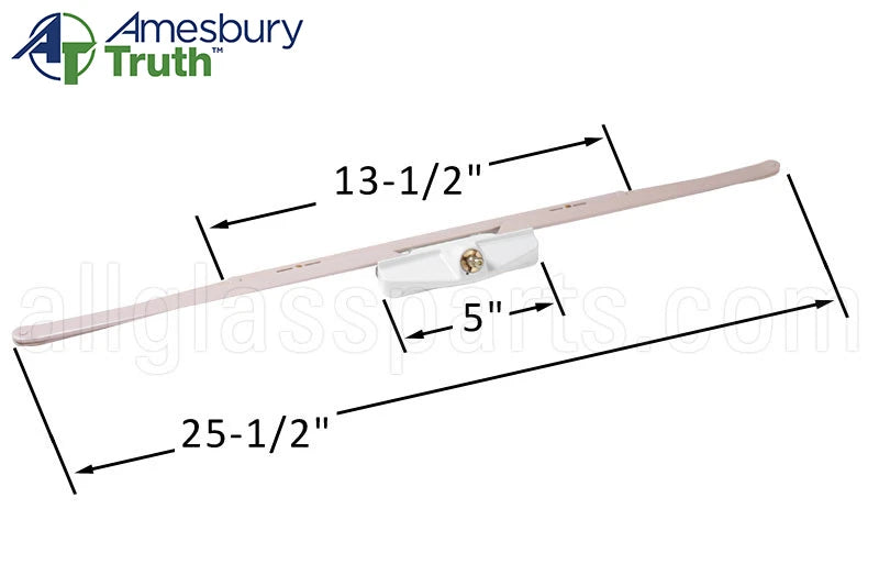 Shopify Title: Truth 11.14 Awning Window Operator 25-1/2" Dual Pull White