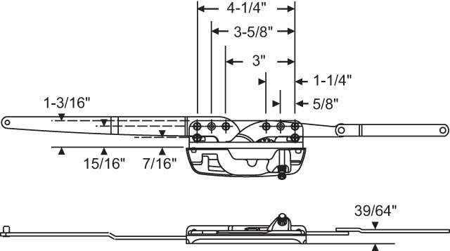 Dual Arm Casement Operator Truth Left Hand