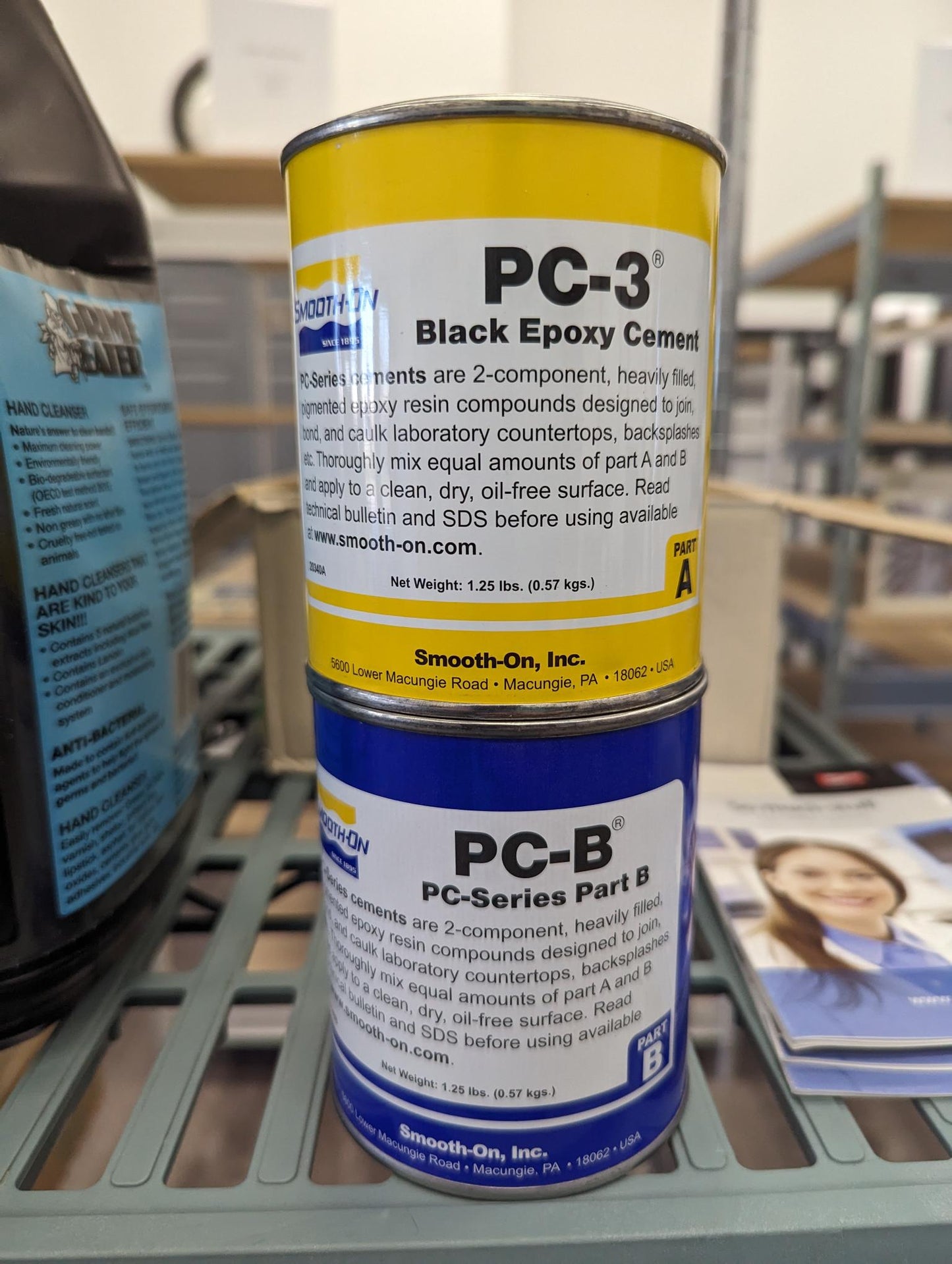 Cemento epoxi negro de dos componentes Smooth On PC-3