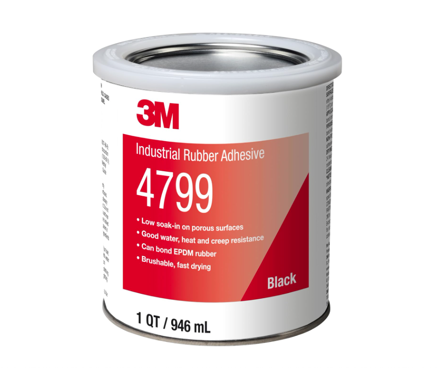 3M Black Industrial Adhesive 4799, 1 Quart (946ml)