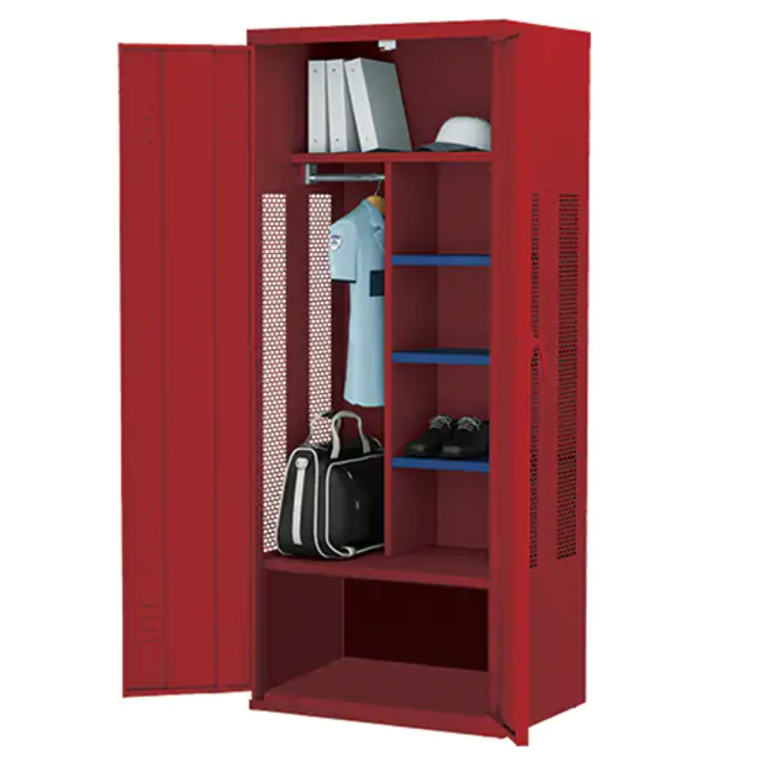 Deluxe Gear Locker, Steel, 36" W x 24" D x 72" H, Red
