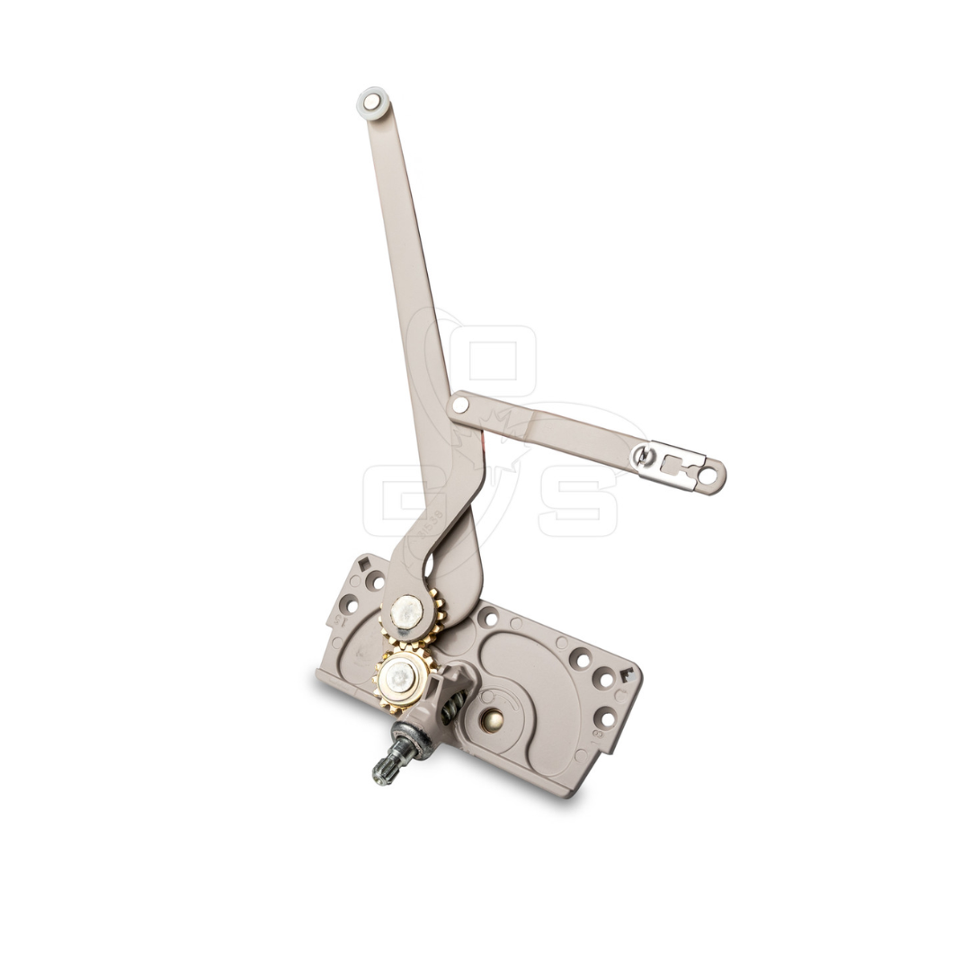 Operador de puerta abatible de doble brazo EntryGard para mano izquierda (brazo articulado de 4 - 7/16")