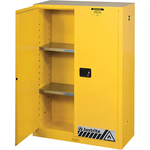 Sure-Grip® Ex Flammable Storage Cabinets, 45 gal., 2 Door, 43" W x 65" H x 18" D