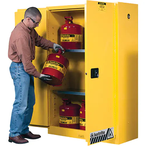 Sure-Grip® Ex Flammable Storage Cabinets, 45 gal., 2 Door, 43" W x 65" H x 18" D