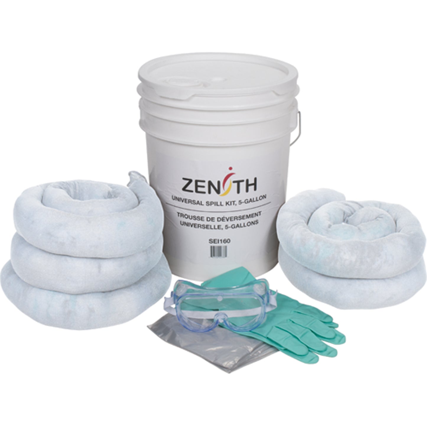 Kit de déversement, huile uniquement, seau, capacité d'absorption : 5 gal. US