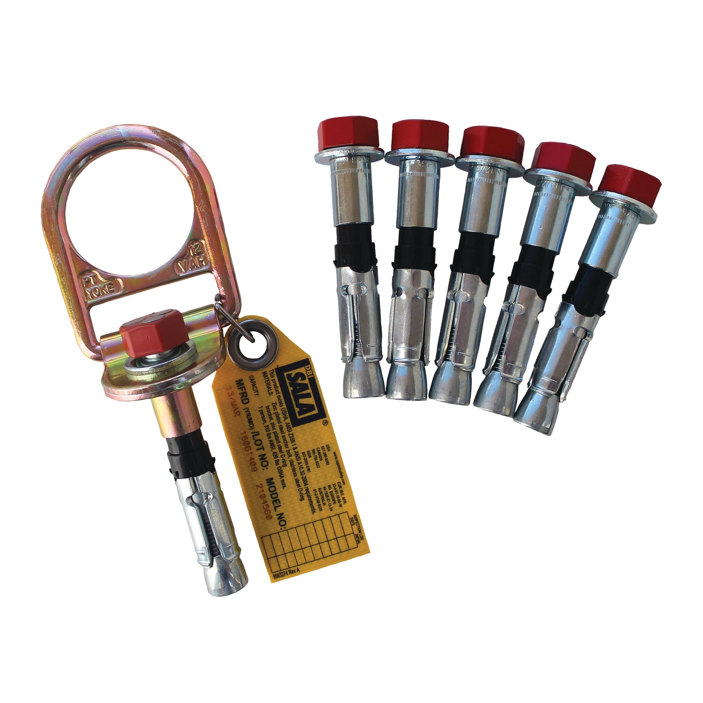 Concrete D-ring Anchor with Bolts, Bolt-On/Concrete