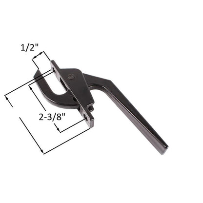 Truth Hardware Black Casement Window Locking Handle – 2-3/8" Mounting Holes (#: 24.23.02.200)