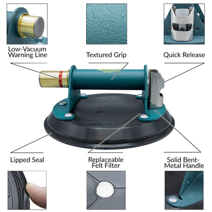 8" Hand Cup for Flat Surfaces(NO CASE)