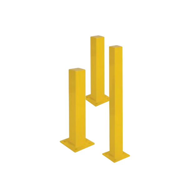 Heavy-Duty Bollards, Steel, 36" H x 4" W, Yellow