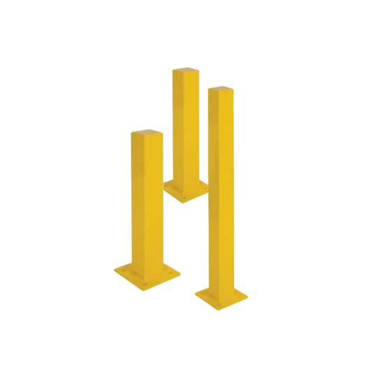 Heavy-Duty Bollards, Steel, 36" H x 4" W, Yellow