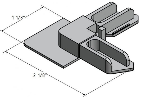 FLANGED POLY CORNER 3/8"FOR FF02 BAR