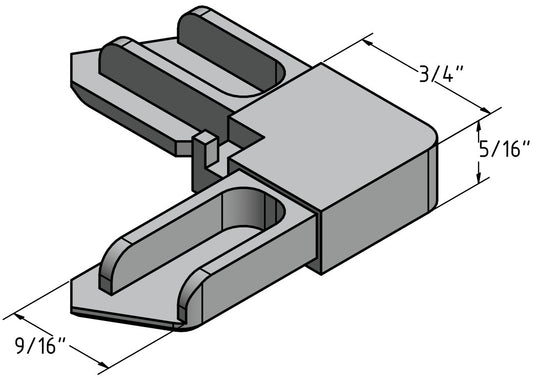 Poly Ext Flush Corner 5/16″ for FB08, FL08 Bar Box