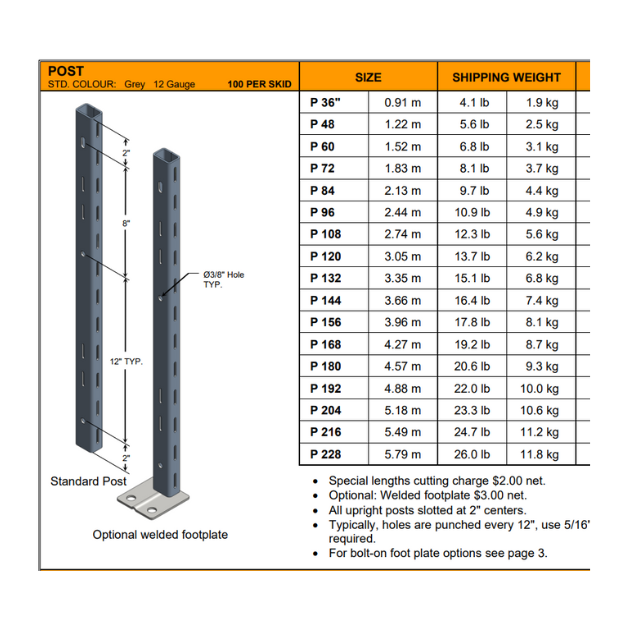 EZ-Rect Type 1 Post