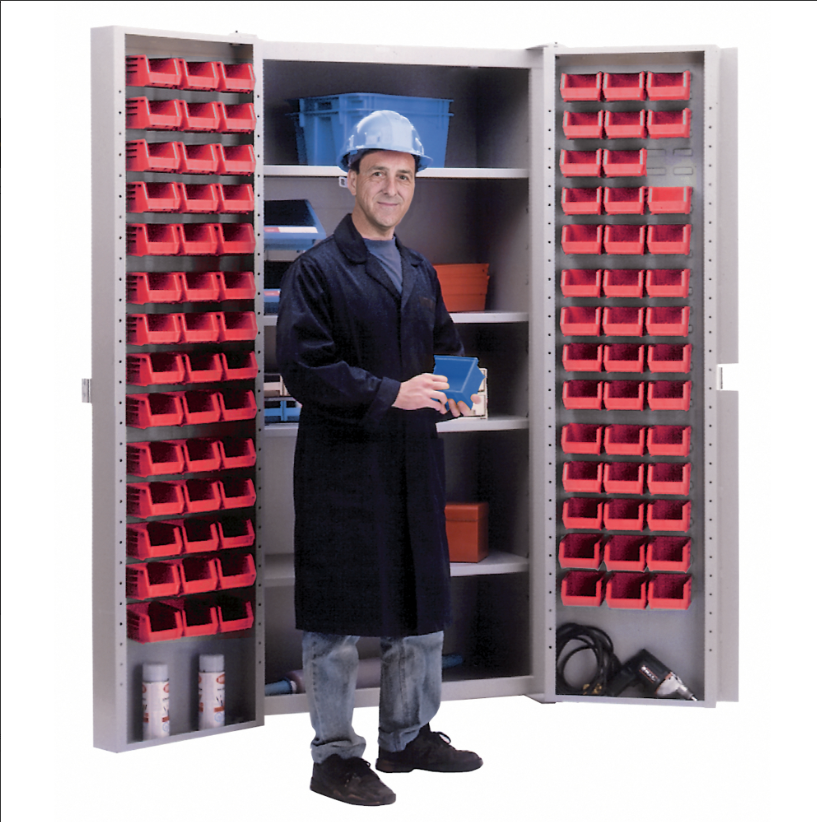 Deep-Door Combination Cabinet, 38" W x 24" D x 72" H, 4 Shelves