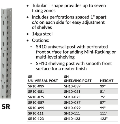 Shelving & Racking:Rousseau Metal:Rousseau Metal Post 87""