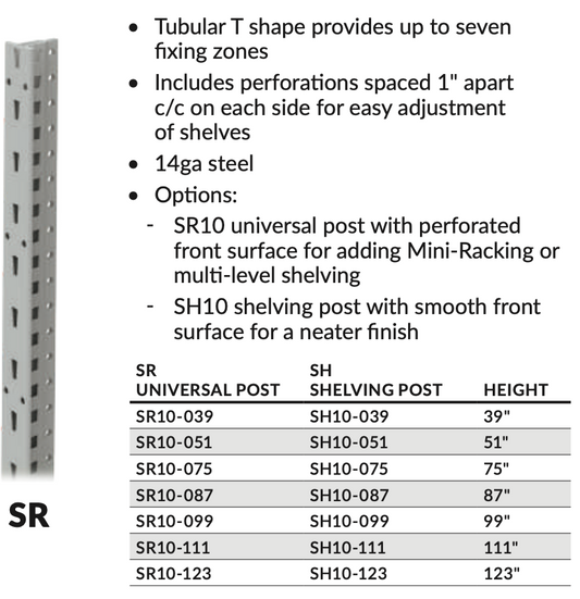 Shelving & Racking:Rousseau Metal:Rousseau Metal Post 75""