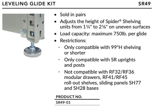 Rousseau Leveling Foot - LEVELING GLIDE KIT