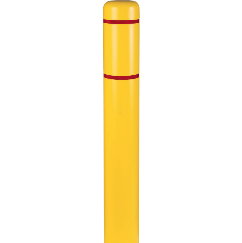 Polyethylene Bollard Covers, 6-5/8" Dia. x 60" L, Yellow