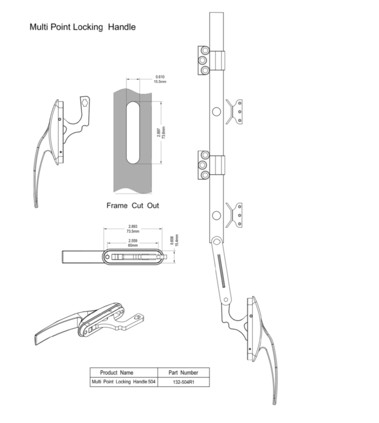 Multipoint Window Locking Handle