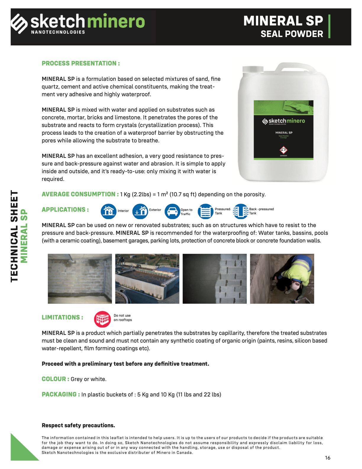 Mineral Seal Powder (Concrete Liner)