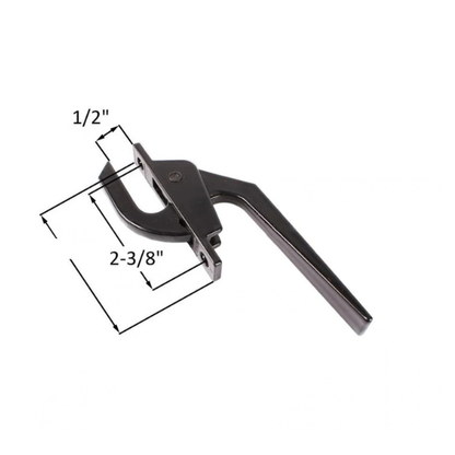 Truth Hardware Black Casement Window Locking Handle – 2-3/8" Mounting Holes (#: 24.23.02.200)ADI