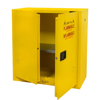 Flammable Storage Cabinet, 30 gal., 2 Door, 43