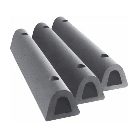 Extruded Rubber Dock Fenders, Rubber, 4-1/2" W x 18" L x 3-3/4" D