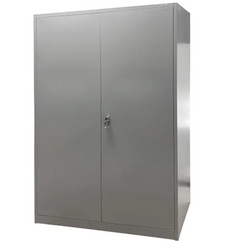 Storage Cabinet, Steel, 4 Shelves, 78" H x 48" W x 24" D, Grey