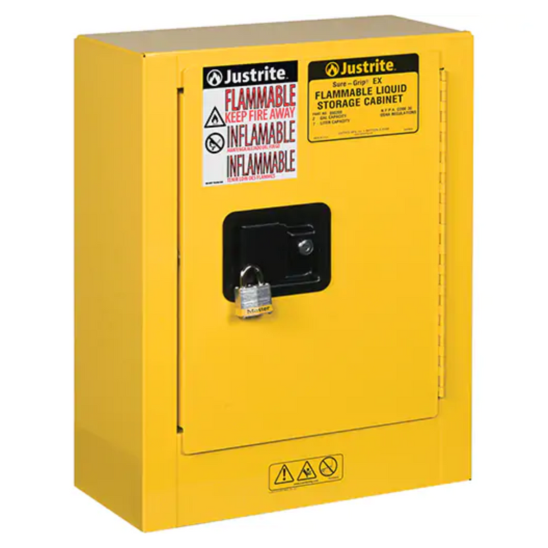 Sure-Grip® EX Mini Flammable Safety Cabinet, 2 Gal., 1 Door, 17" W x 22" H x 8" D