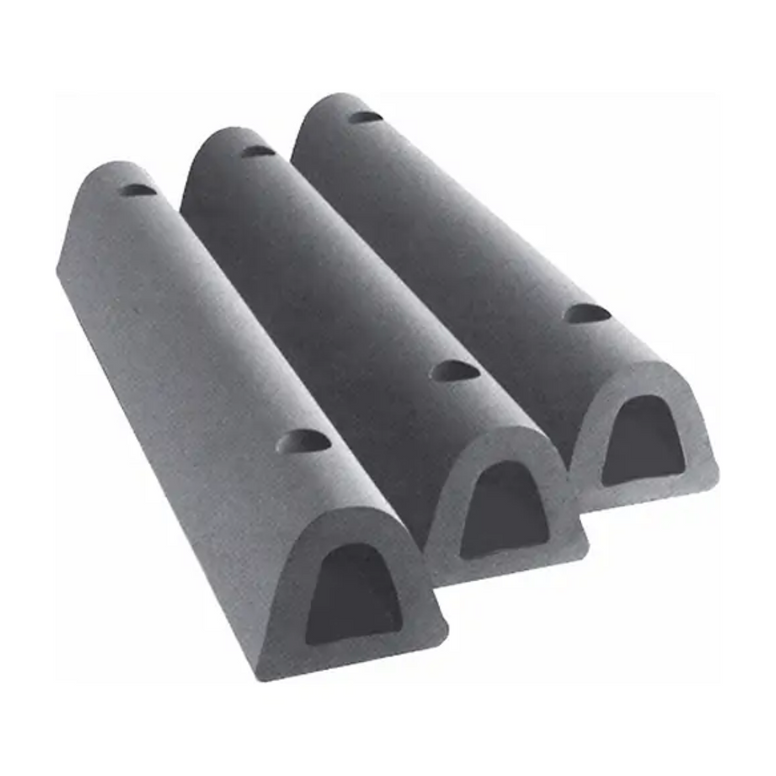Extruded Rubber Dock Fenders, Rubber, 4-1/2" W x 12" L x 3-3/4" D