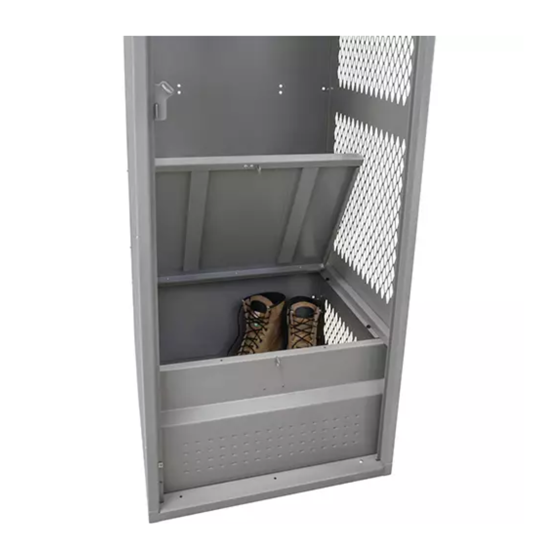 Gear Locker, Steel, 24" W x 18" D x 72" H, Grey