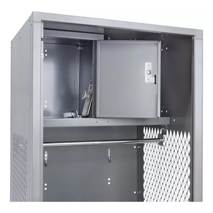 Gear Locker, Steel, 24" W x 24" D x 72" H, Grey