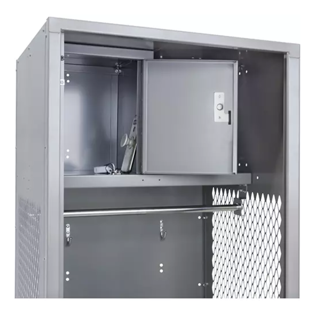 Gear Locker, Steel, 24" W x 18" D x 72" H, Grey