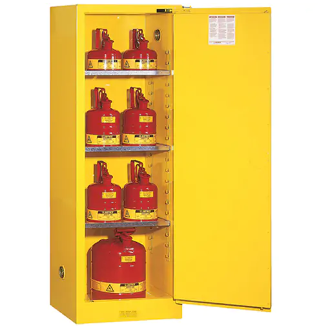 Sure-Grip® EX Slimline Flammable Safety Cabinet, 22 gal., 1 Door, 23.25" W x 65" H x 18" D