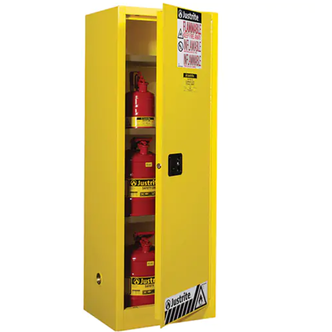 Sure-Grip® EX Slimline Flammable Safety Cabinet, 22 gal., 1 Door, 23.25" W x 65" H x 18" D