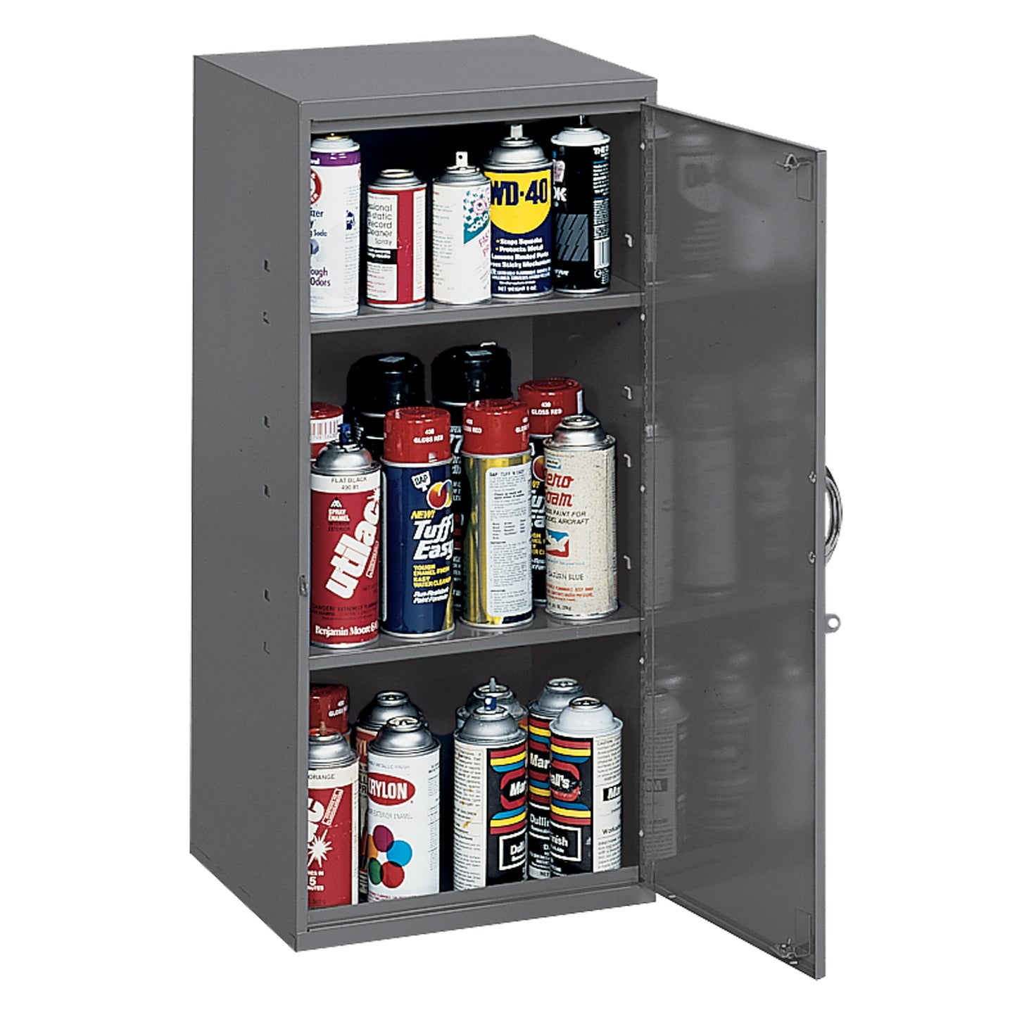 Utility Cabinet, Steel, 2 Shelves, 30" H x 13-3/4" W x 12-3/4" D