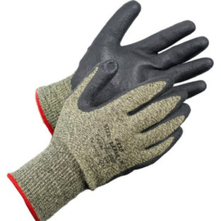 Cut A5 Aramid-Stainless Steel Blend NBR Foam Coated Glove
