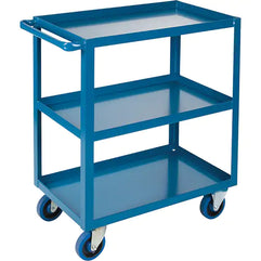 Heavy-Duty Shelf Carts, 3 Tiers, 18" W x 36" H x 30" D, 1200 lbs. Capacity