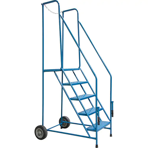 Trailer Access Rolling Ladder, 5 Steps, 22" Step Width, 46" Platform Height, Steel