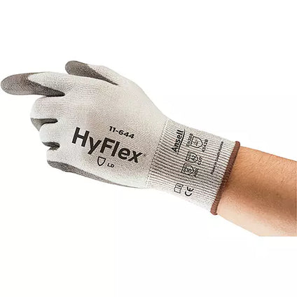 HyFlex® 11-644 Gloves, Polyurethane Coated, Polyethylene Shell